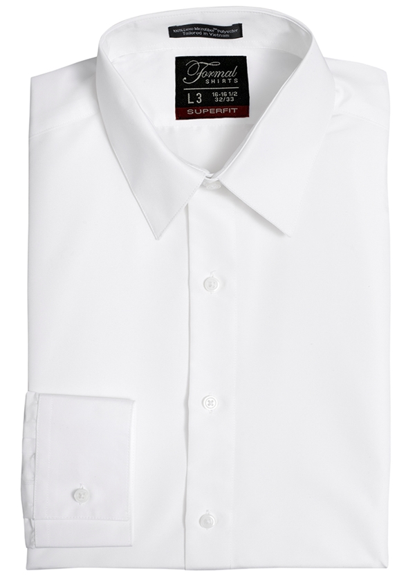 White 'Chris' Super Slim Turn Down Shirt by Formal Shirts
