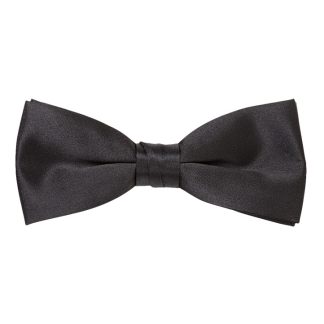 TNT20 - Black 2 Inch Satin Bow Tie