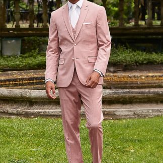 C5594 - Rose Pink Sharkskin Power Stretch Suit