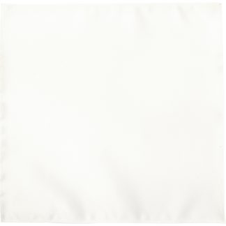 HN016 - White Satin Pocket Square