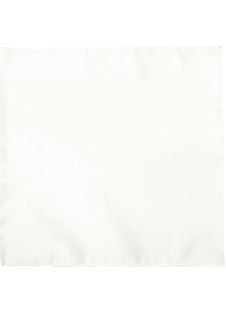 HN016 - White Satin Pocket Square