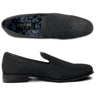 NR06 - Charcoal Glitter Slip On Shoe