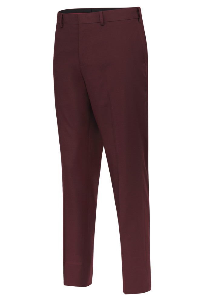 P5492-Burgundy power stretch ultra slim fit pant-front