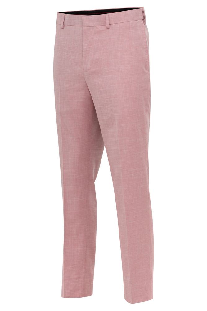 P5594-Rose pink power stretch ultra slim fit pant-front