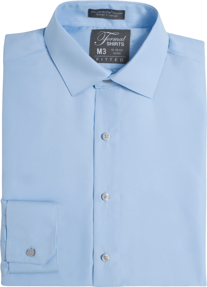 SNBLF - Blue Fitted Non Pleated Spread Collar Tuxedo Shirt