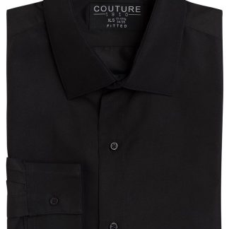 SNFBF - Black Fitted Tuxedo Shirt