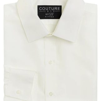 SNFIF - Ivory Fitted Tuxedo Shirt