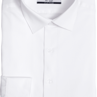 SNISF - Ike Behar White Fitted Non Pleated Spread Collar Tuxedo Shirt