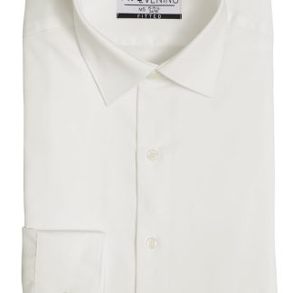 SNISI - Ivory Ike Behar Spread Collar Tuxedo Shirt