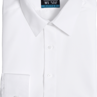 SNTAF - White Fitted Non Pleated Spread Collar Tuxedo Shirt