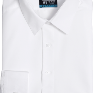 SNTAP - White Classic Fit Non Pleated Spread Collar Tuxedo Shirt