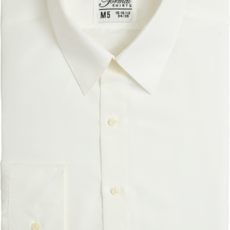 SNTIP - Ivory Regular Fit Non Pleated Spread Collar Tuxedo Shirt