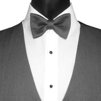 TB013 - Grey Affection Satin Bow Tie