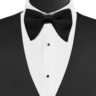 TNT35 - Black 3.25 Inch Satin Bow Tie